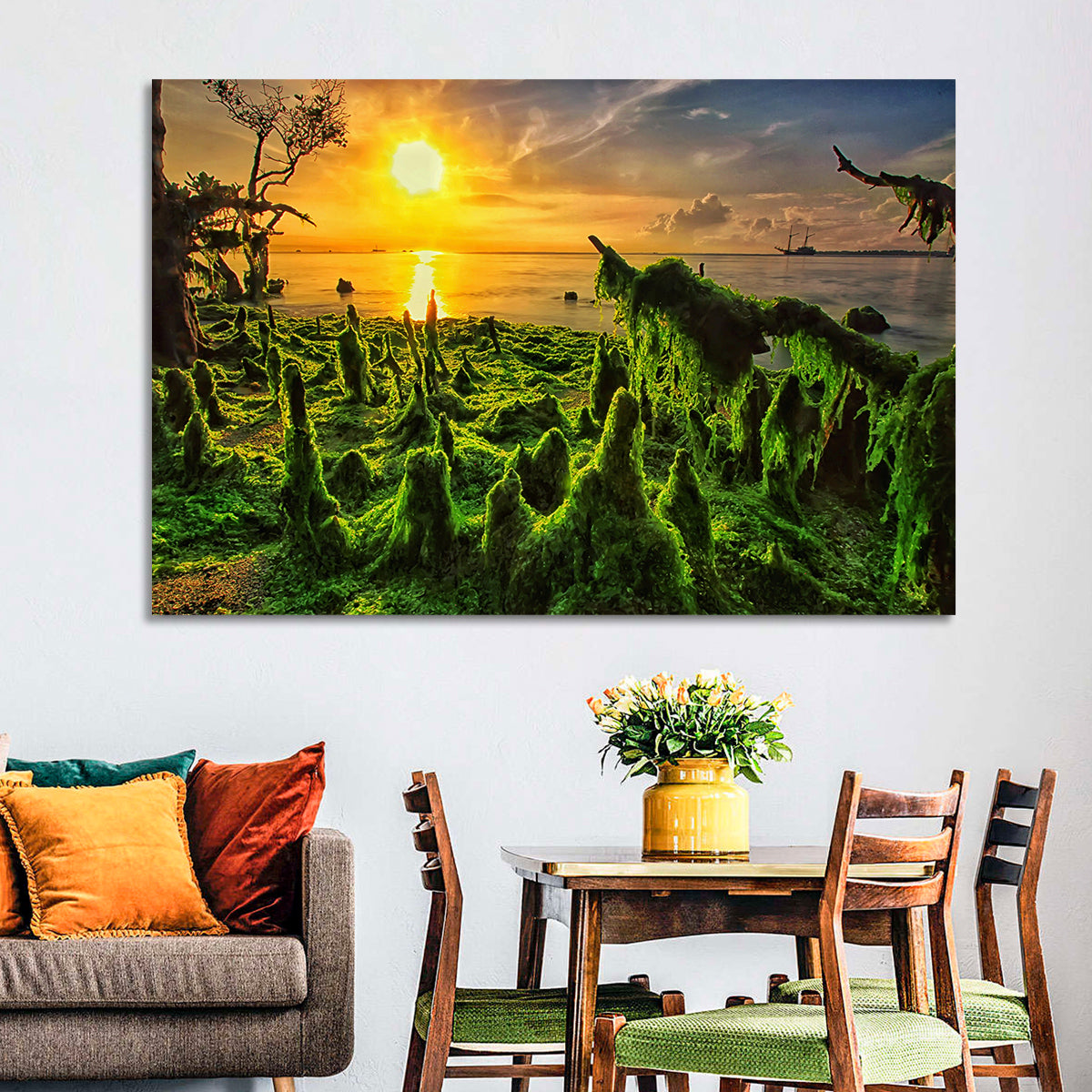 Mangrove Roots at Sunset Wall Art