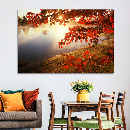 Autumn Pond Sunrise Connecticut Wall Art