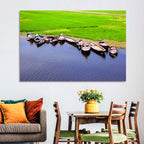 Boats at the Shoreline Wall Art