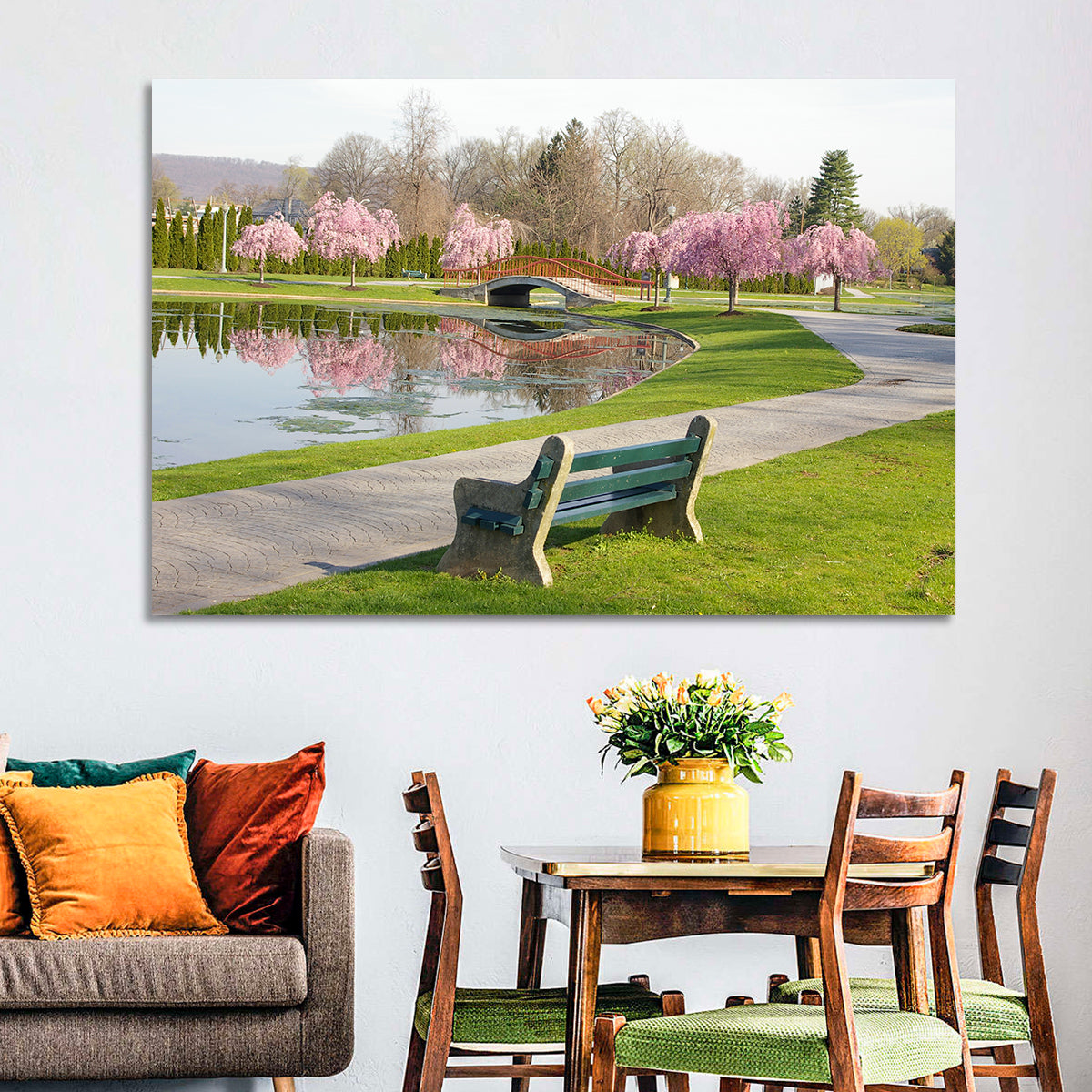 Harrisburg Park Cherry Blossoms Wall Art