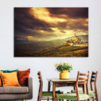 Mont-saint-michel Castle at Dusk Wall Art