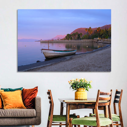 Lake Chapala Shoreline at Dusk Wall Art