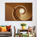 Worms-eye Spiral Staircase Wall Art