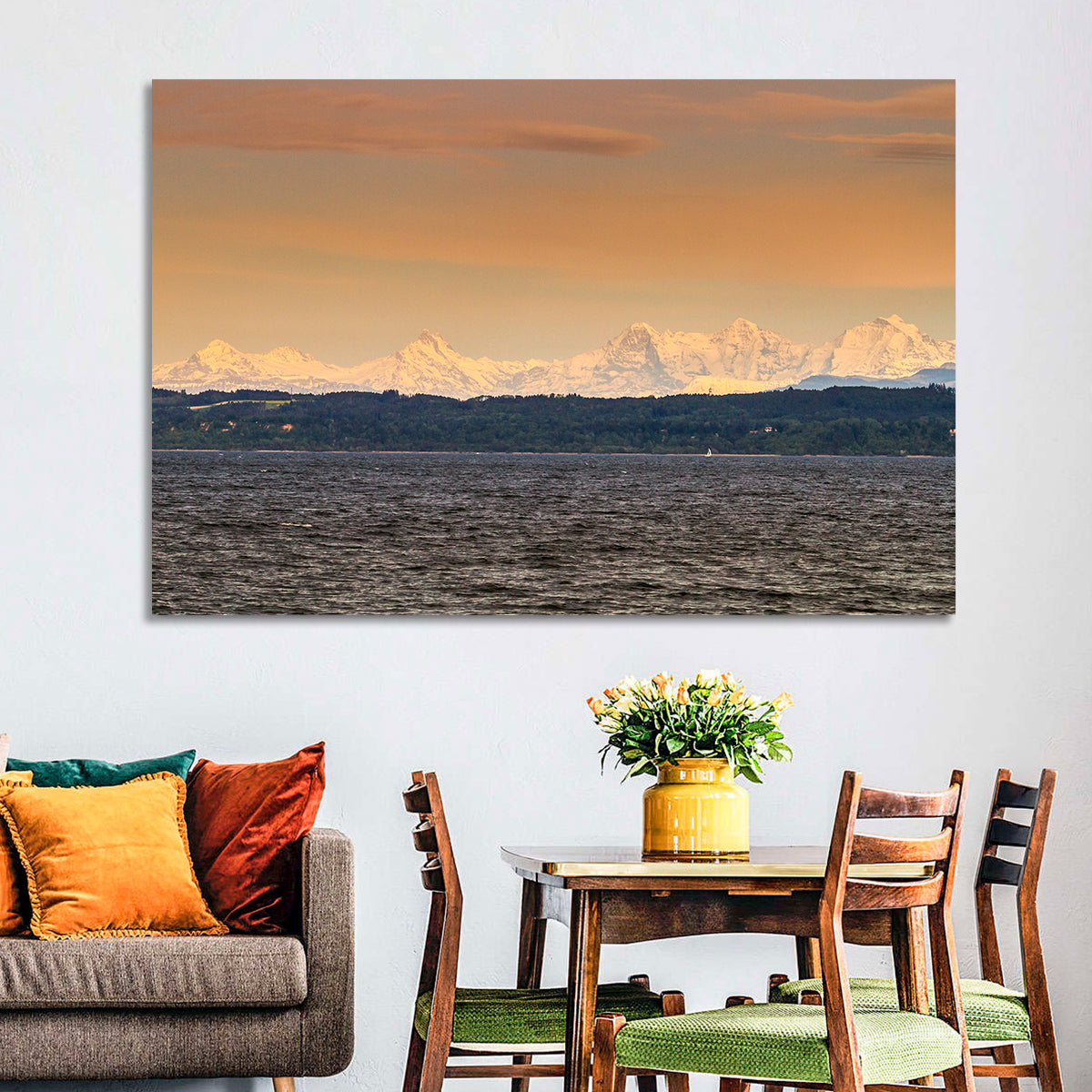 Lake Neuchatel Golden Hour Wall Art