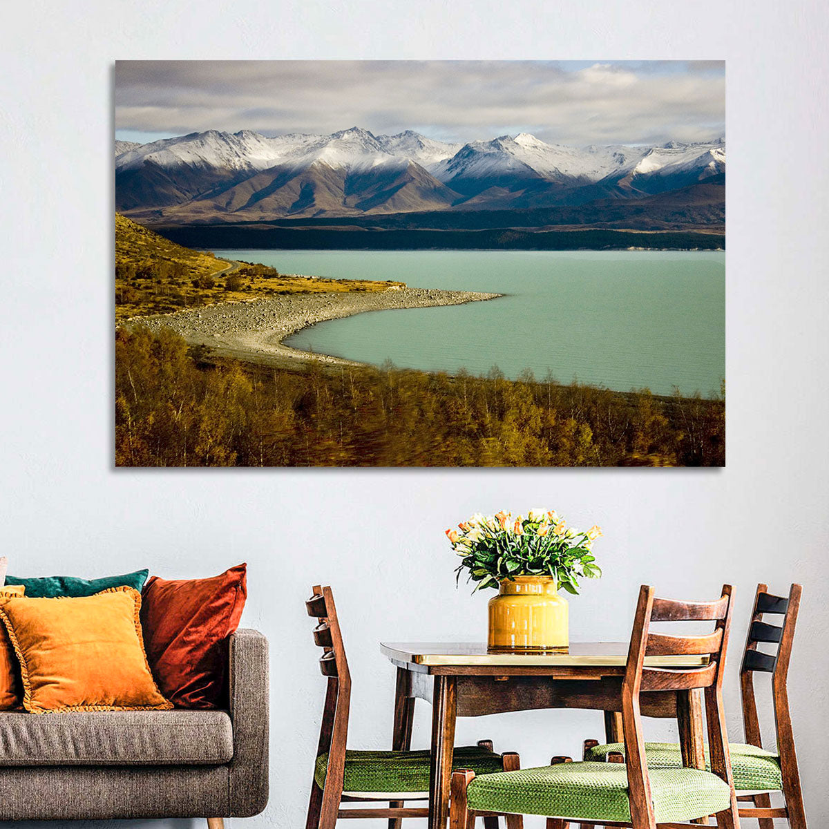 Lake Pukaki Autumn Shoreline Wall Art