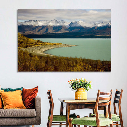 Lake Pukaki Autumn Shoreline Wall Art