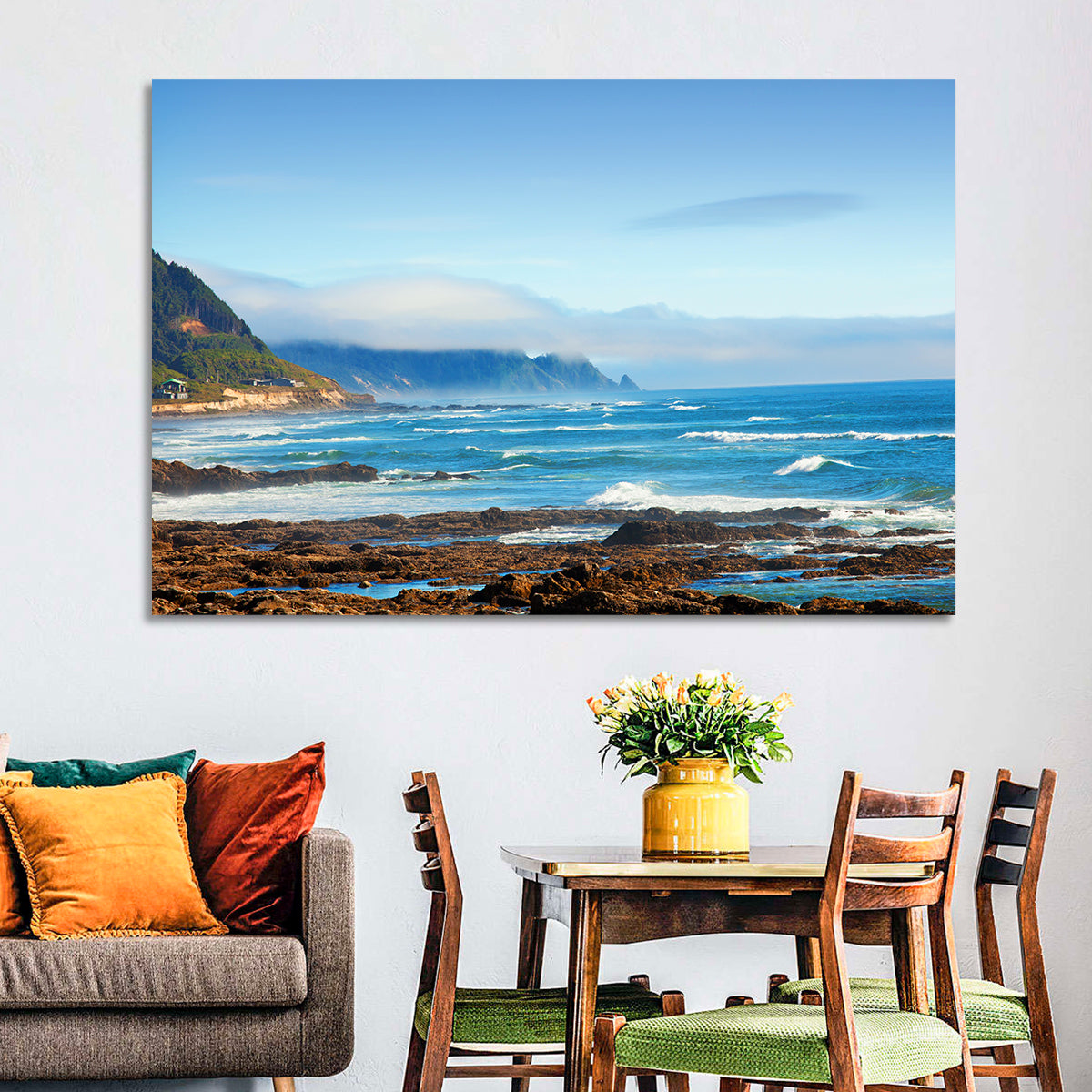 Misty Oregon Coast Tide Pools Wall Art