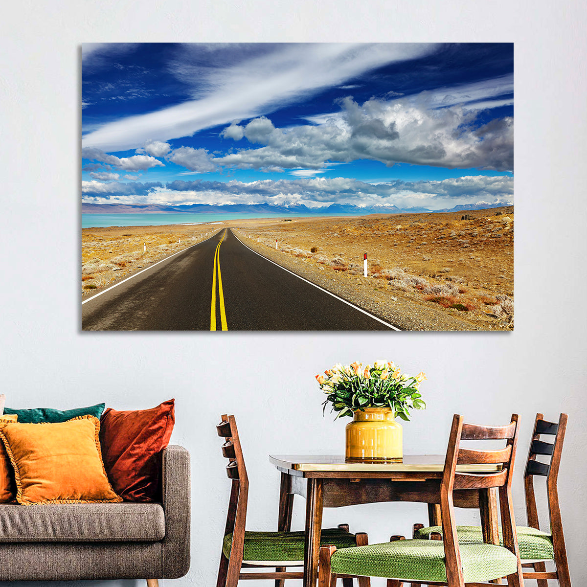 Road to Viedma Lake, Patagonia Wall Art in a room, landscape