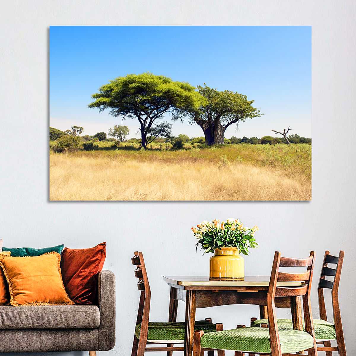 Acacia and Baobab Trees Wall Art