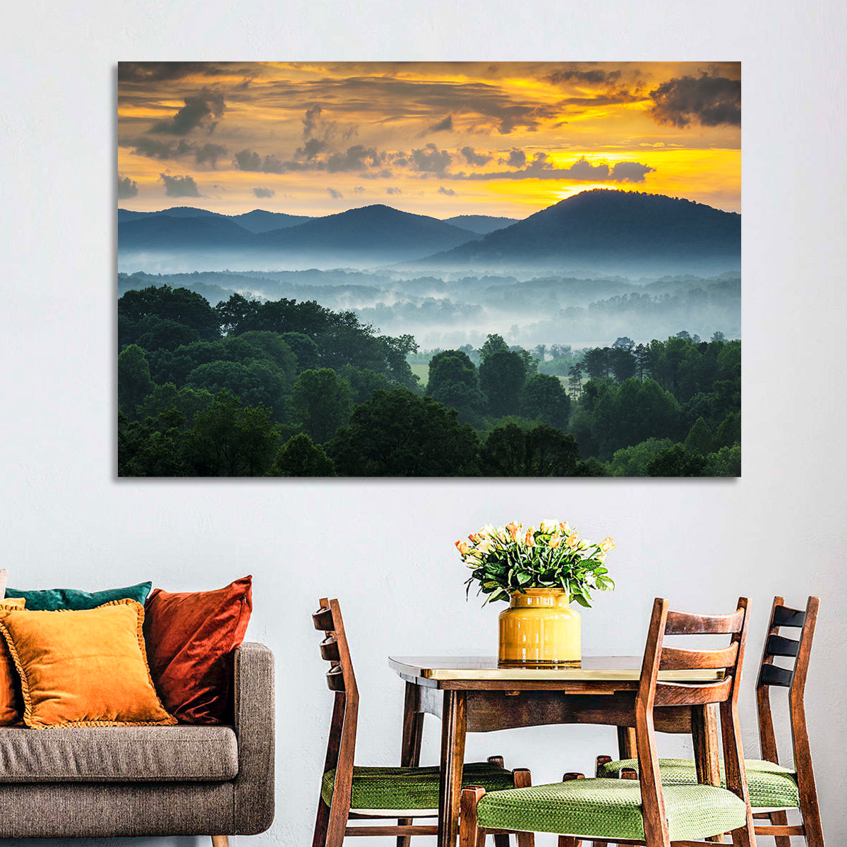 Blue Ridge Mountains Asheville Sunset Wall Art