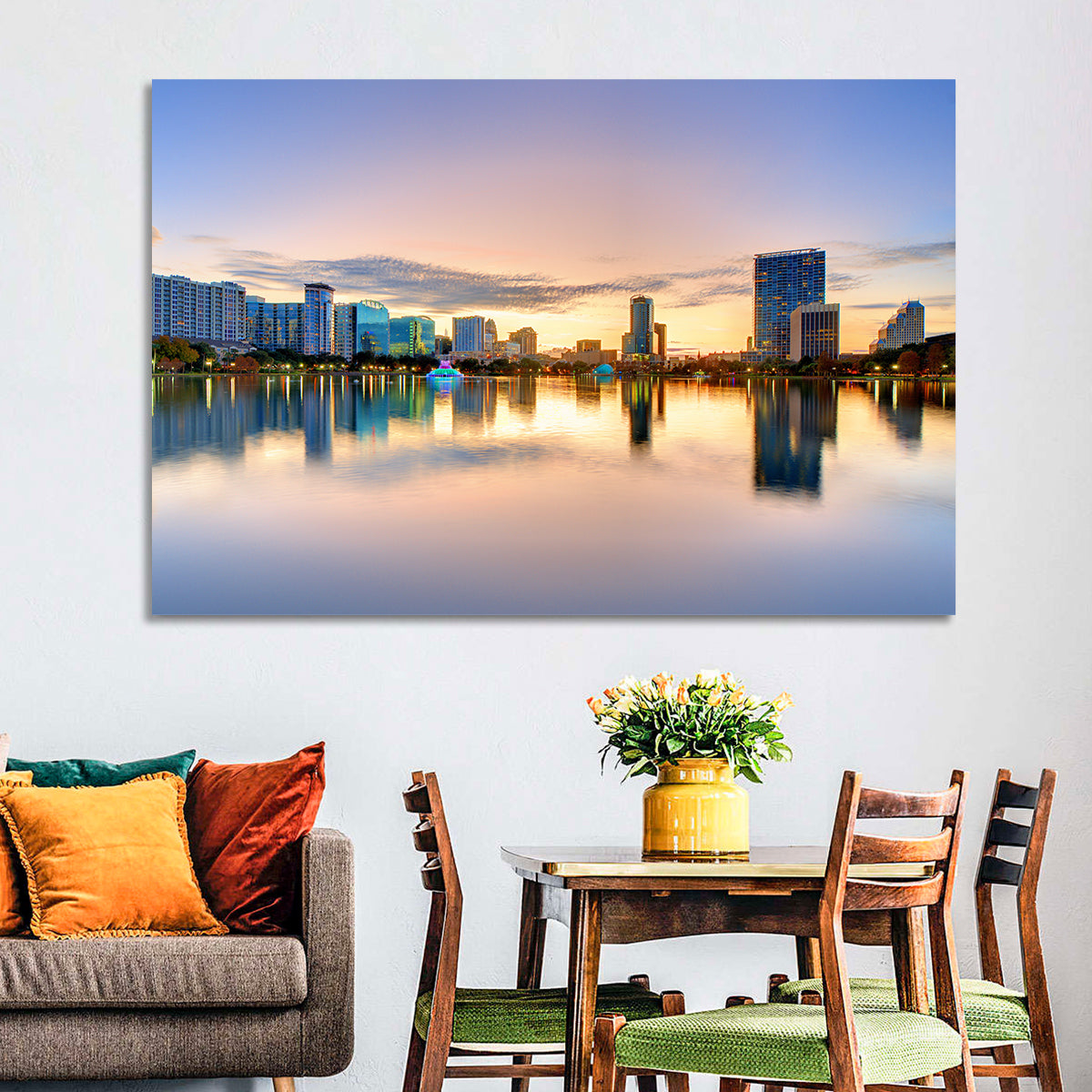 Orlando Skyline at Dusk Wall Art