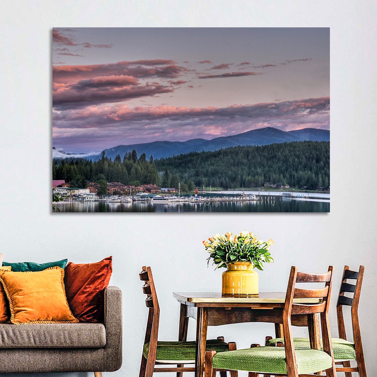 Lake Pend Oreille Twilight Reflection Wall Art