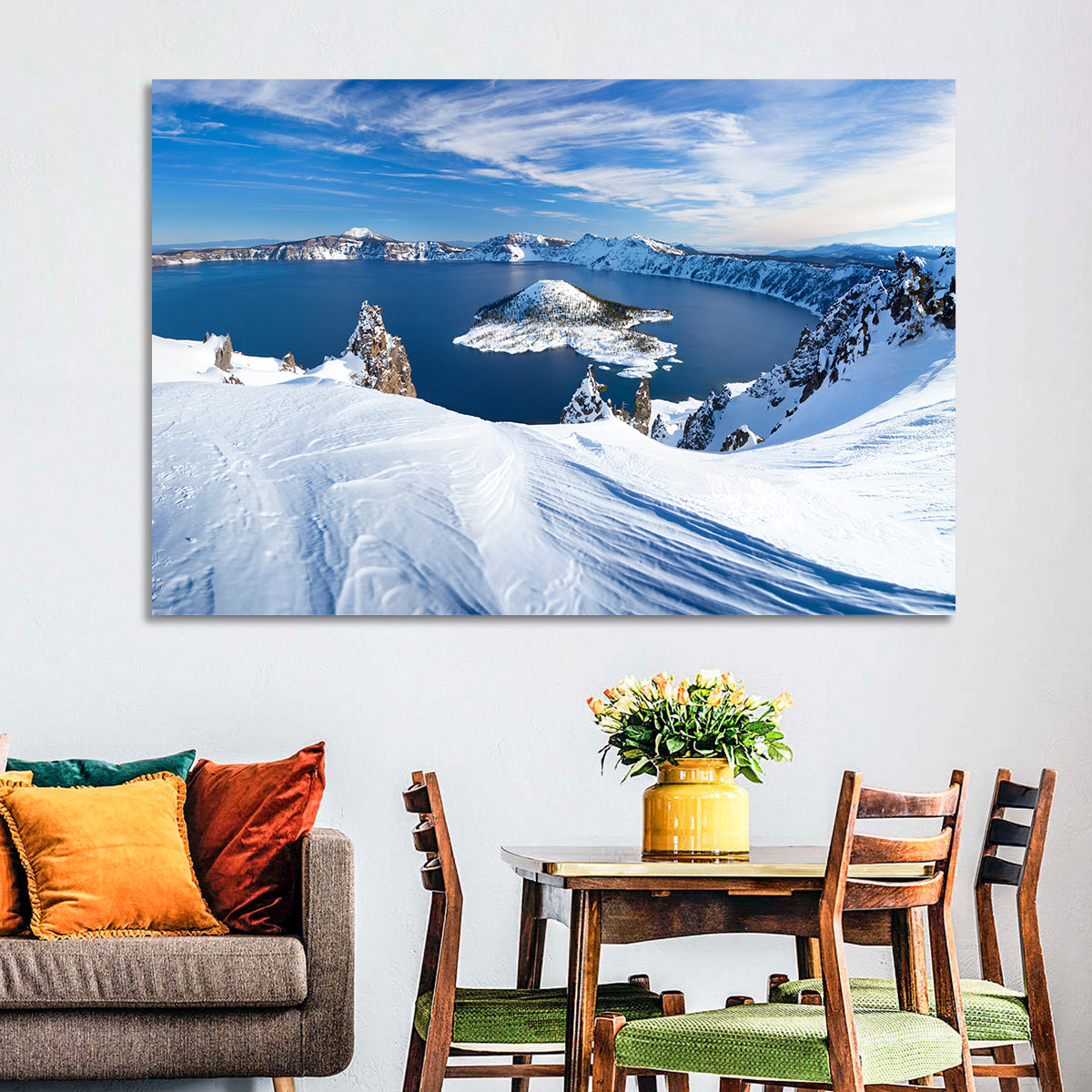 Crater Lake with Wizard Island Wall Art