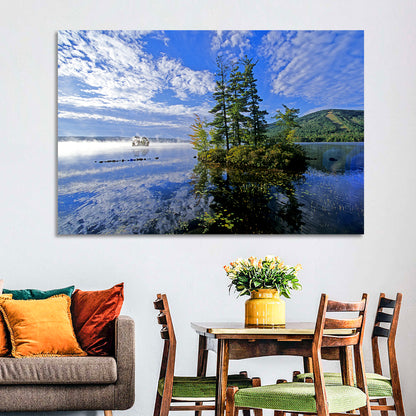 Misty Maine Lake Wall Art