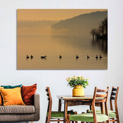 Lake Degray Geese Silhouette Wall Art