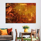 Grunge Sheet Music Collage Wall Art