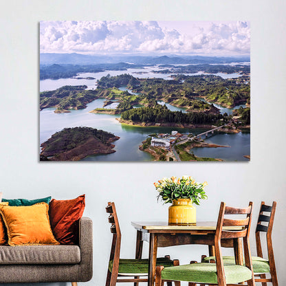 Guatapé Reservoir Aerial View Wall Art