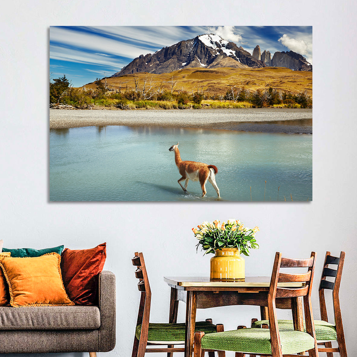 Torres Del Paine, Patagonia Wall Art in a room, landscape