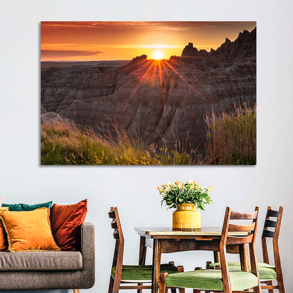 Badlands National Park Sunset Wall Art