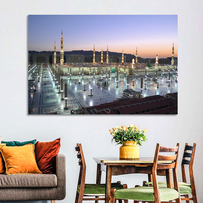 Nabawi Mosque at Dusk, Medina Wall Art