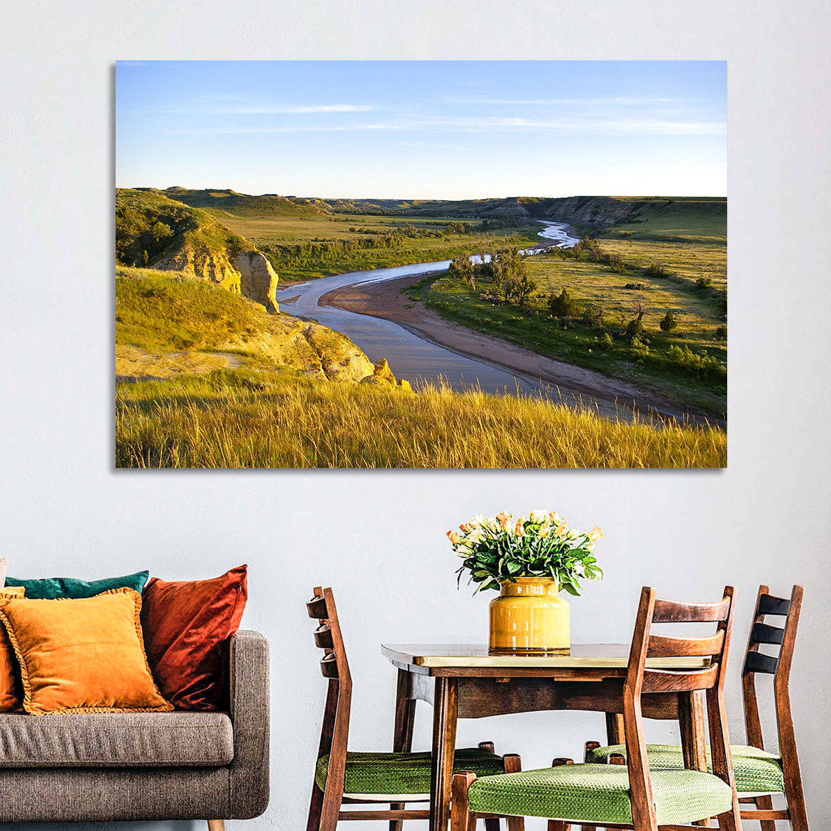 Little Missouri River Wall Art in a room, landscape