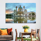 Karlskirche at Golden Hour Wall Art
