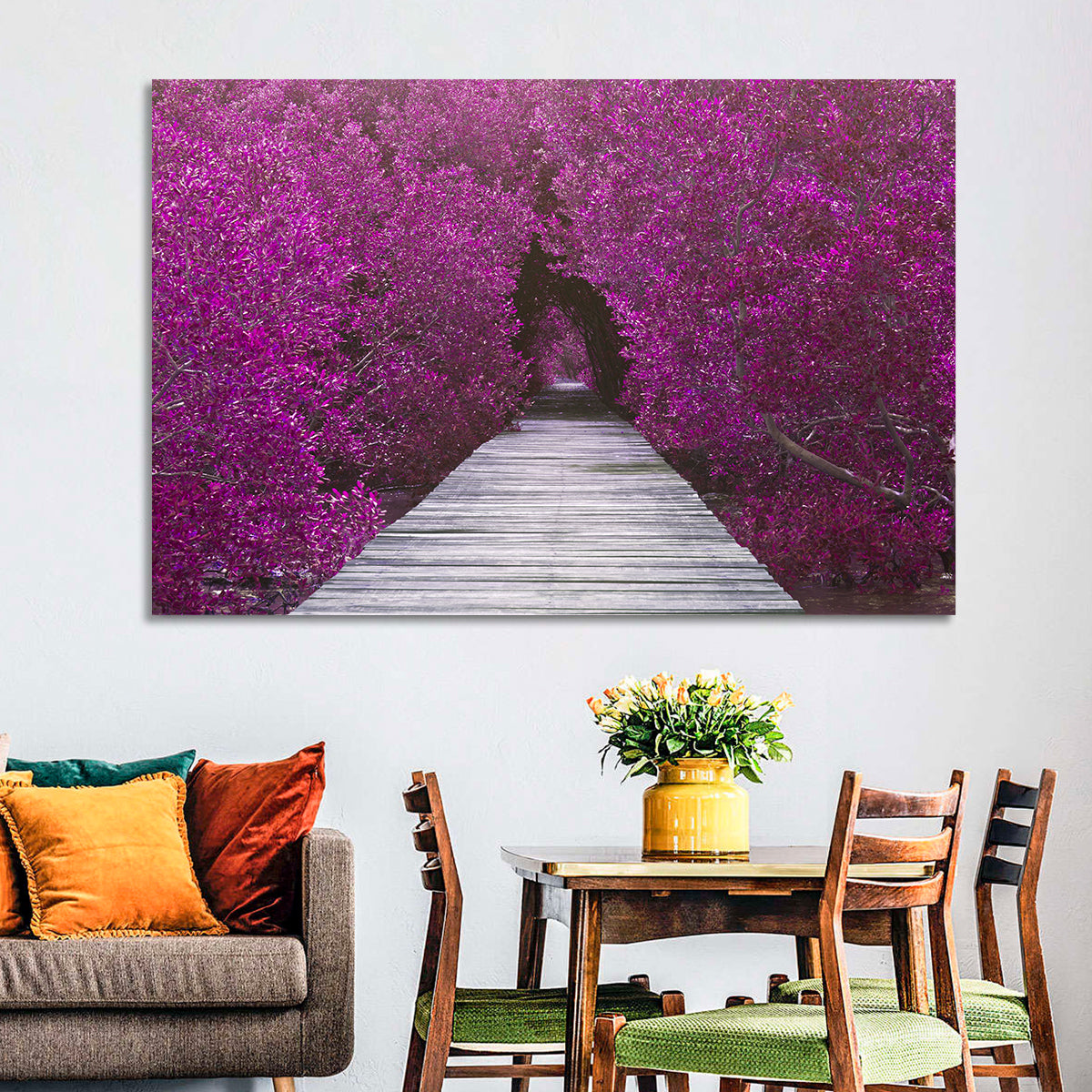 Magenta Mangrove Pathway Wall Art