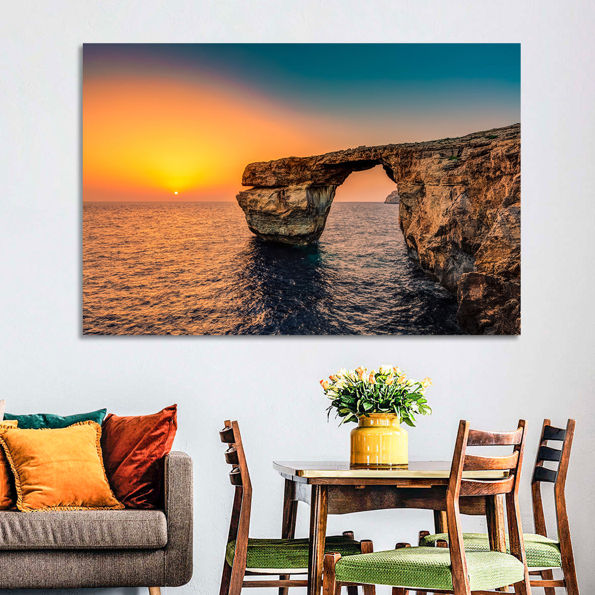 Azure Window Sunset, Dwejra Wall Art