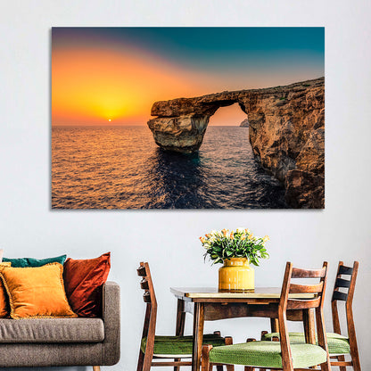 Azure Window Sunset, Dwejra Wall Art