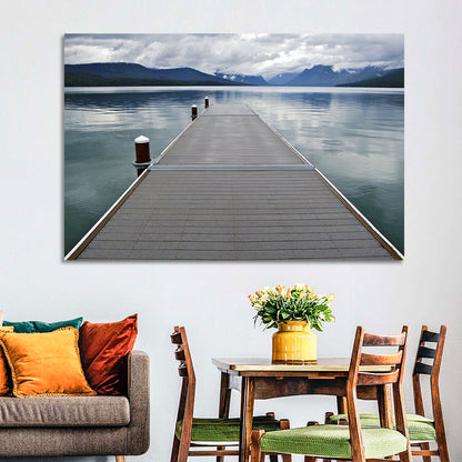 Lake Mcdonald Wooden Dock Wall Art