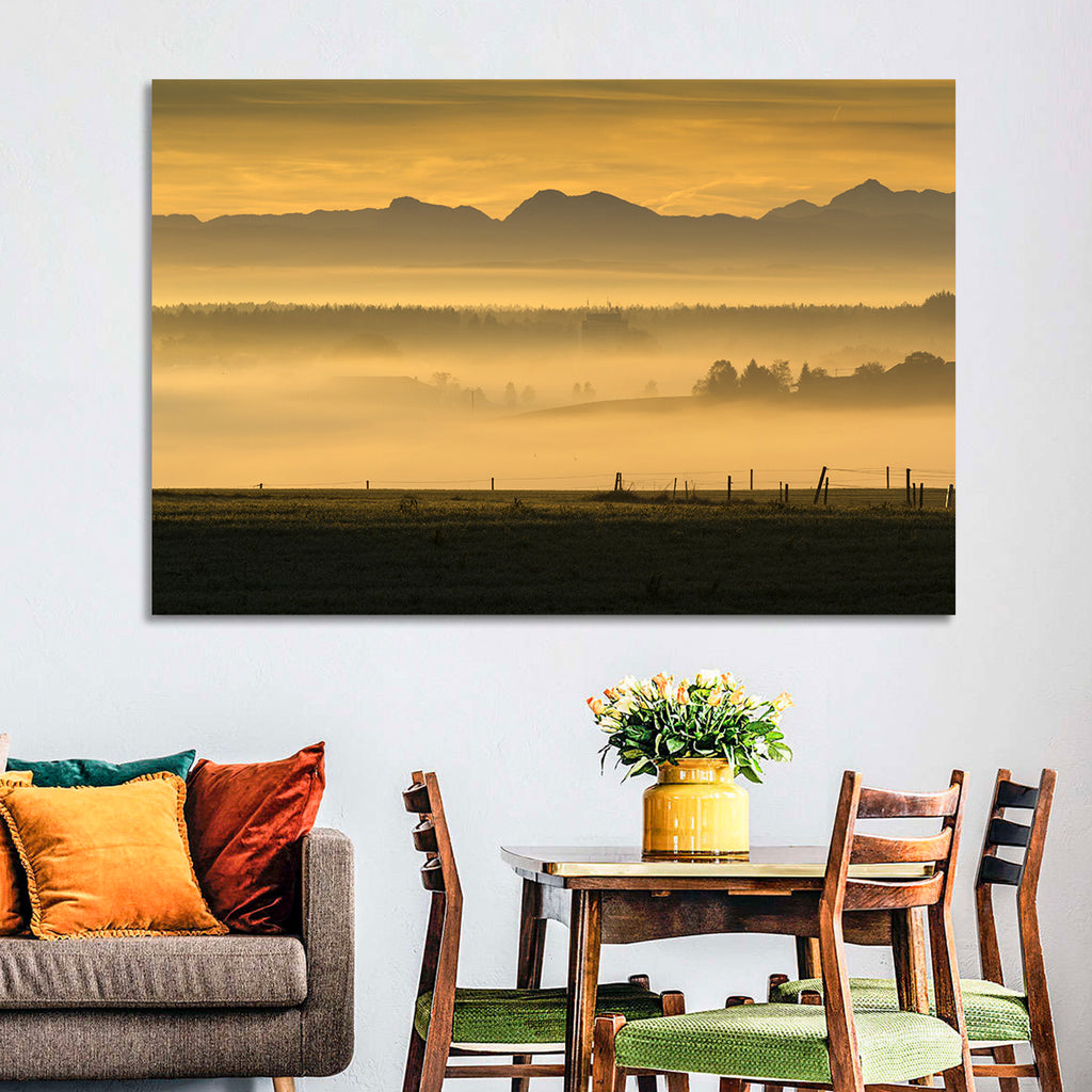 Bavarian Alps Morning Haze Wall Art