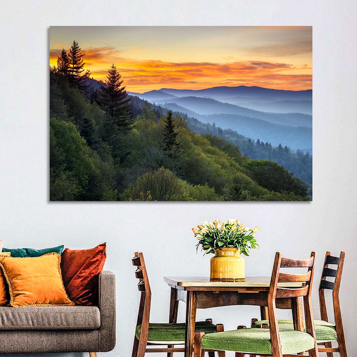 Great Smoky Mountains Sunset Wall Art
