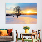 Snowy Winter Sunrise Wall Art