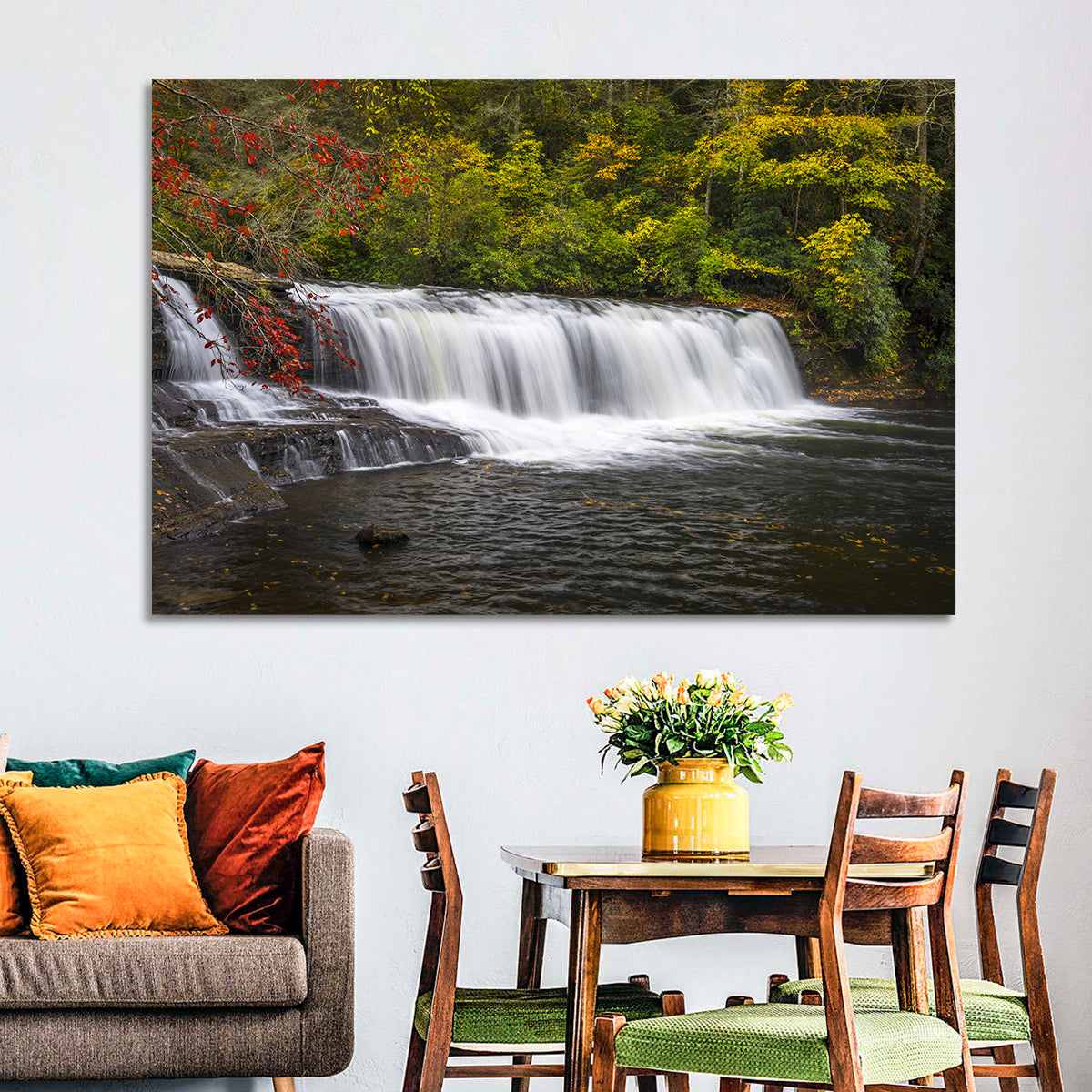 Dupont State Forest Autumn Waterfall Stream Wall Art