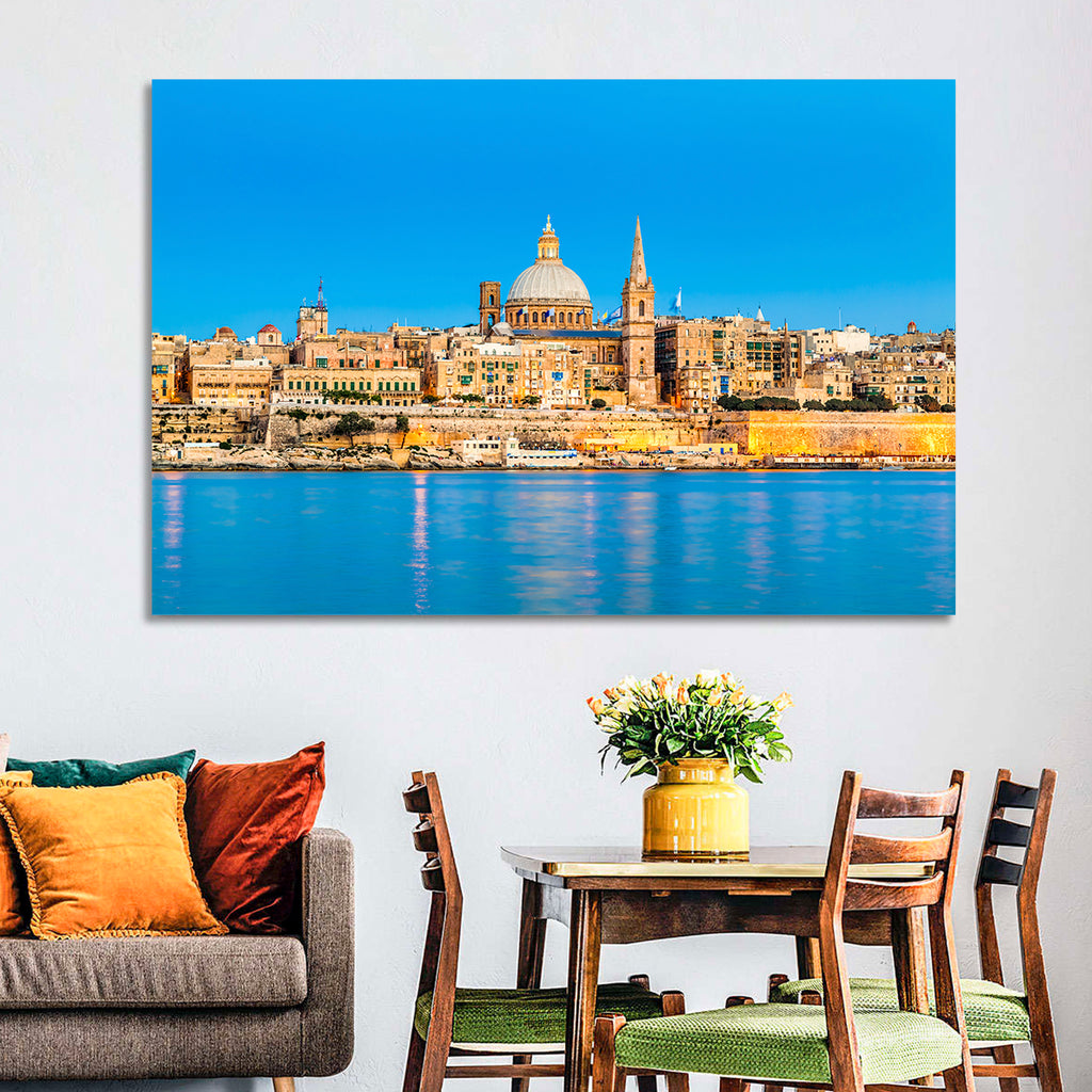 Valletta Waterfront Skyline Wall Art