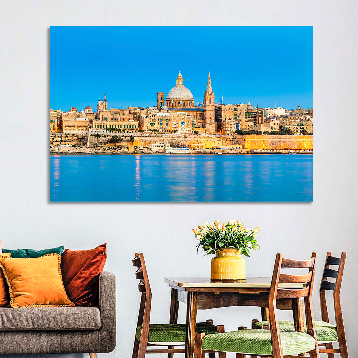 Valletta Waterfront Skyline Wall Art