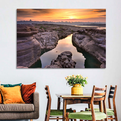 Sam Phan Bok Sunrise River Canyon Wall Art