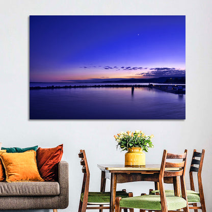 Lake Balaton Twilight Pier Wall Art