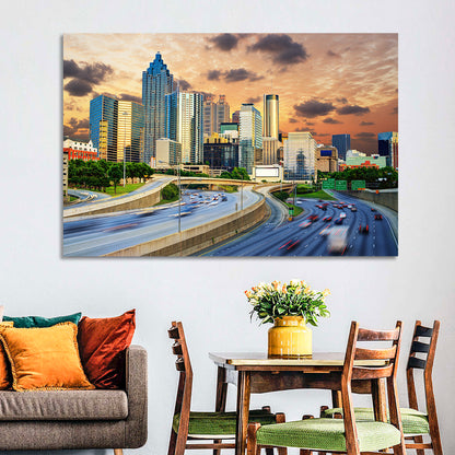 Atlanta Downtown Skyline Wall Art