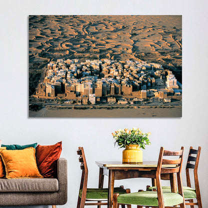 Shibam Mudbrick Cityscape Wall Art