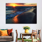 Lake Balkhash Golden Dusk Wall Art
