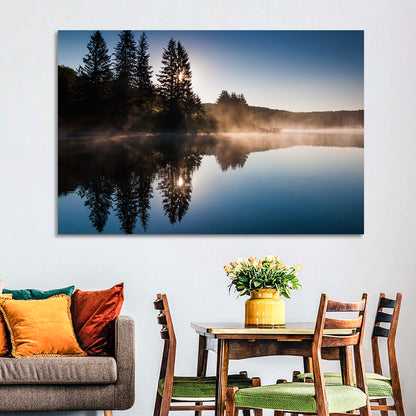 Spruce Knob Lake Morning Mist Wall Art