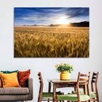Golden Hour Wheat Field Wall Art