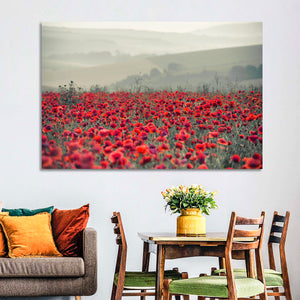 Red Poppy Field Wall Art