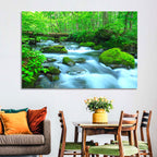 Mossy Forest Stream Wall Art