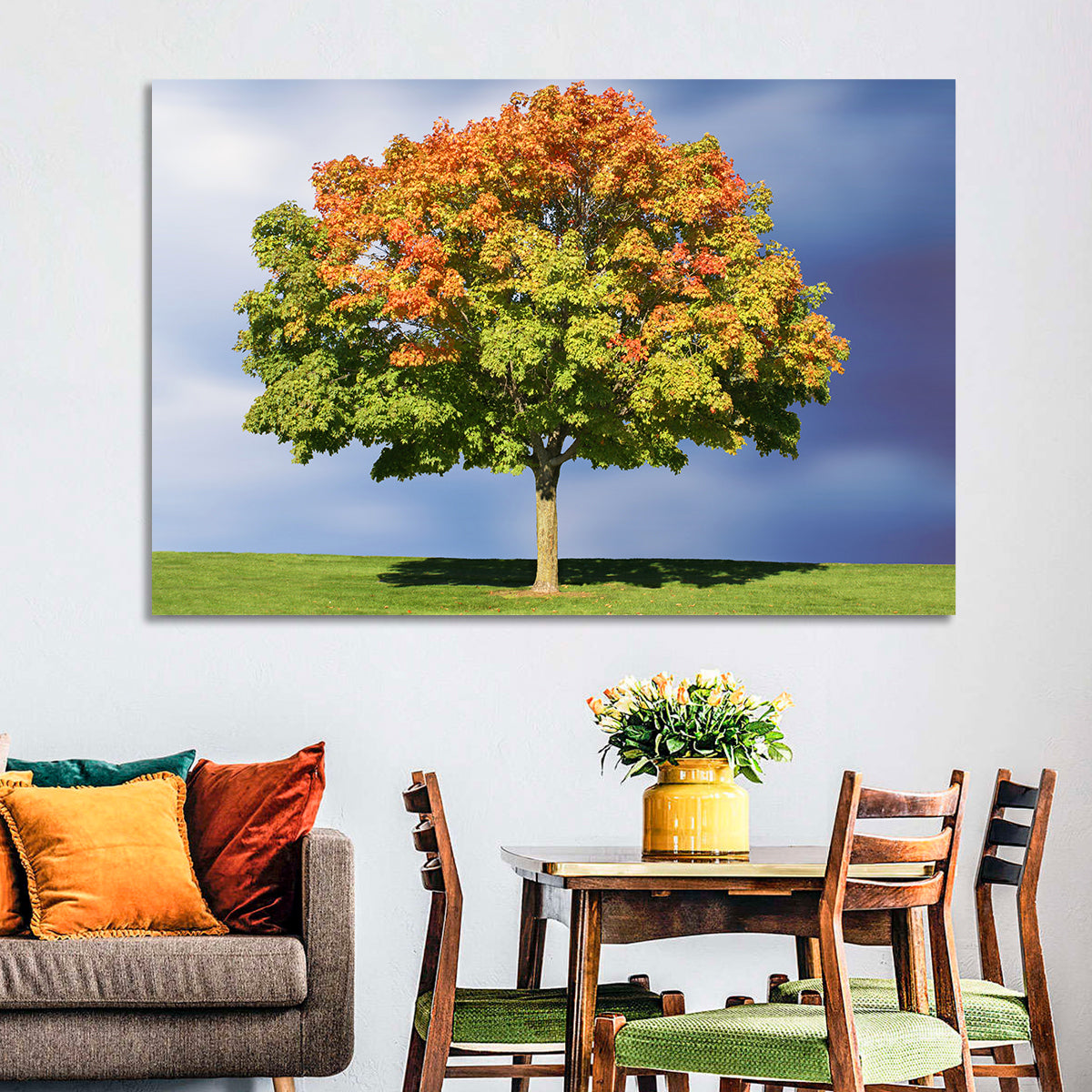 Maple with Split Foliage Wall Art in a room, landscape