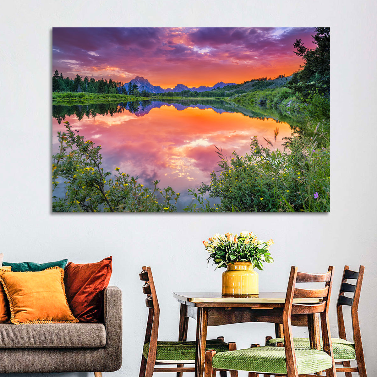 Oxbow Bend Sunset Wall Art