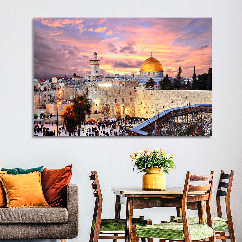 Jerusalem Old City Sunset Wall Art