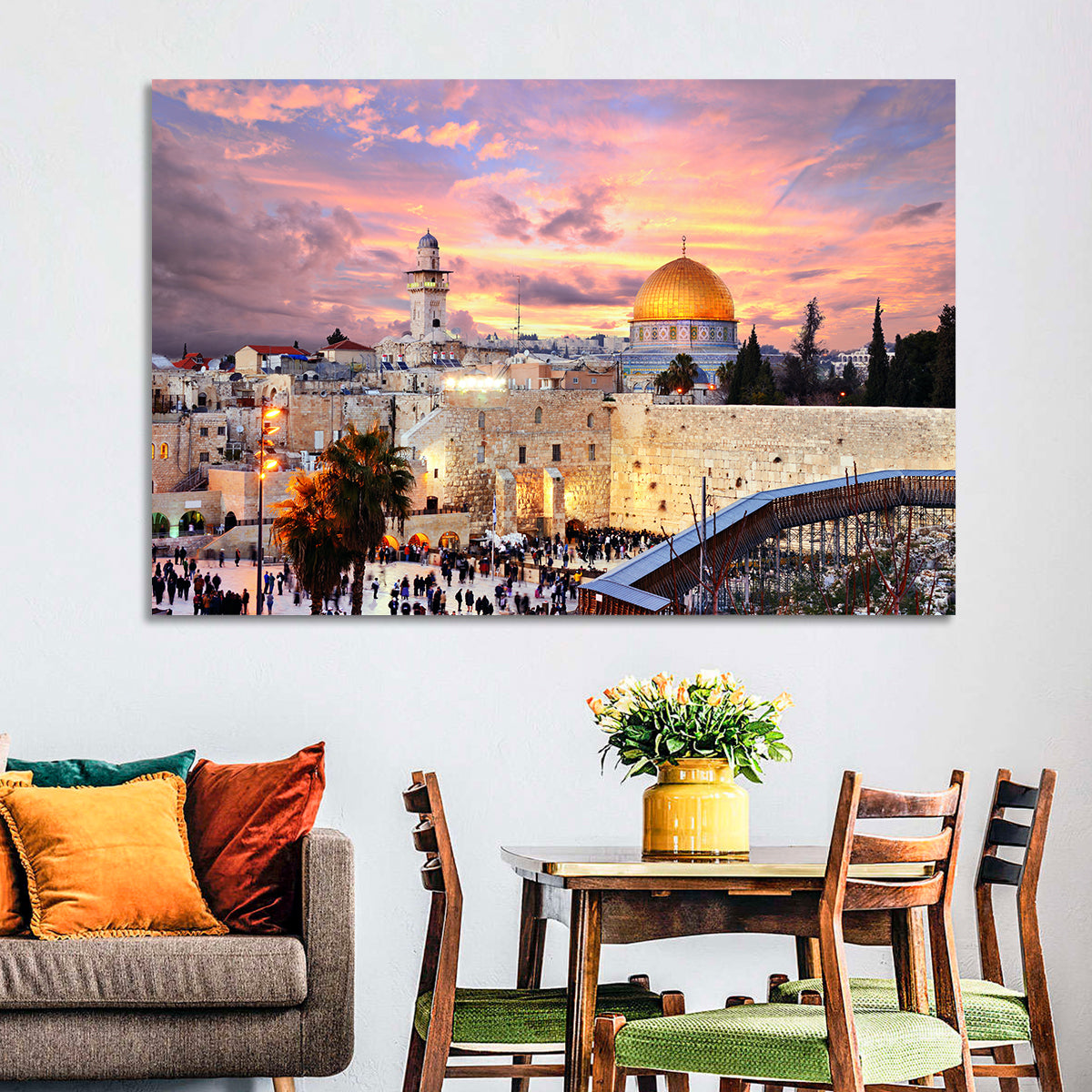Jerusalem Old City Sunset Wall Art