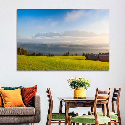 Sunlit Mountain Clouds Wall Art